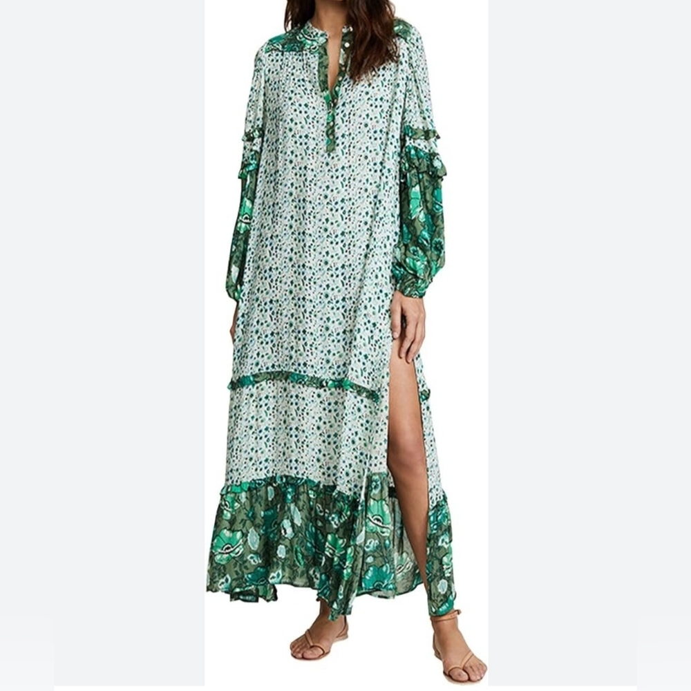Green Floral Maxi Dress